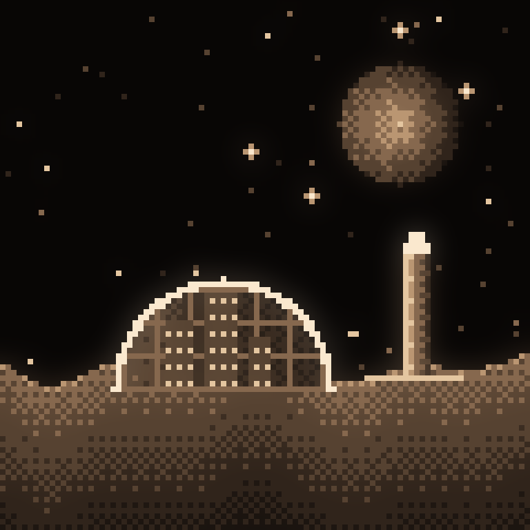 Pixel Mars colony dome